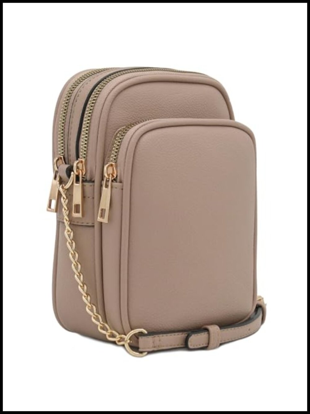 Multi Pocket PU Leather Crossbody Bag Adjustable Strap